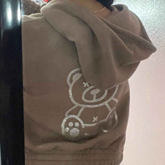 Tan Rhinestone Bear Jacket - Picture 4 of 4